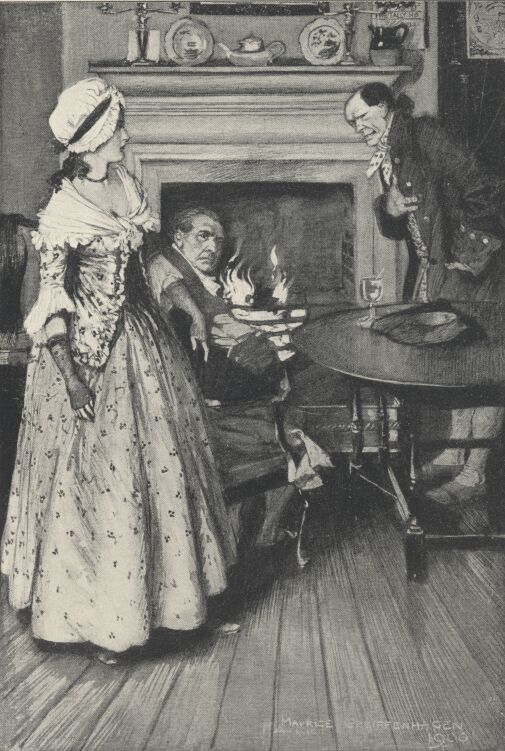 An illustration for the story Captain Rogers by the author W. W. Jacobs