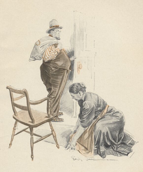 An illustration for the story His Other Self by the author W. W. Jacobs