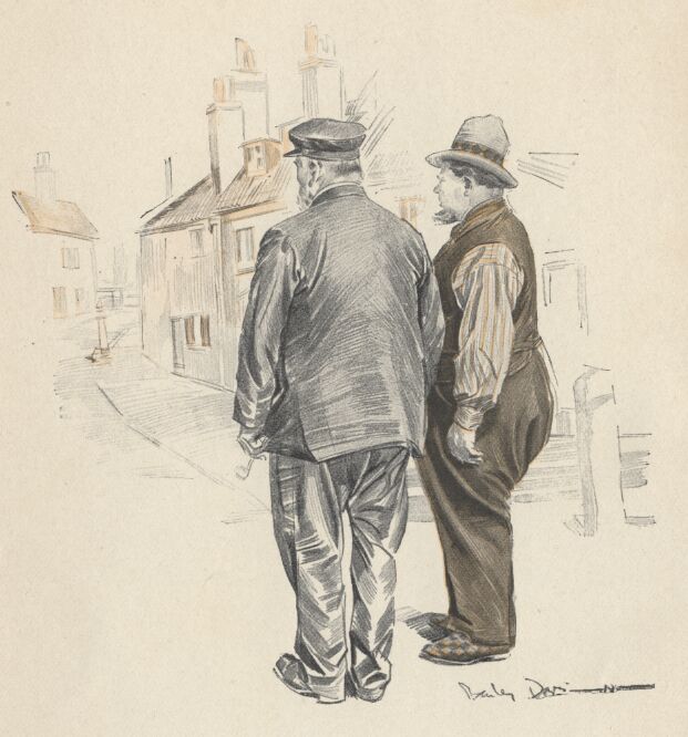 An illustration for the story The Unknown by the author W. W. Jacobs